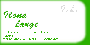 ilona lange business card